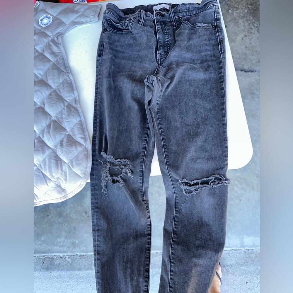 Madewell high waist jeans, vintage black.